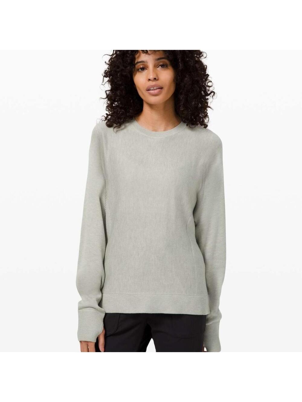 Lululemon Cashlu Knit Pullover in Heathered Green